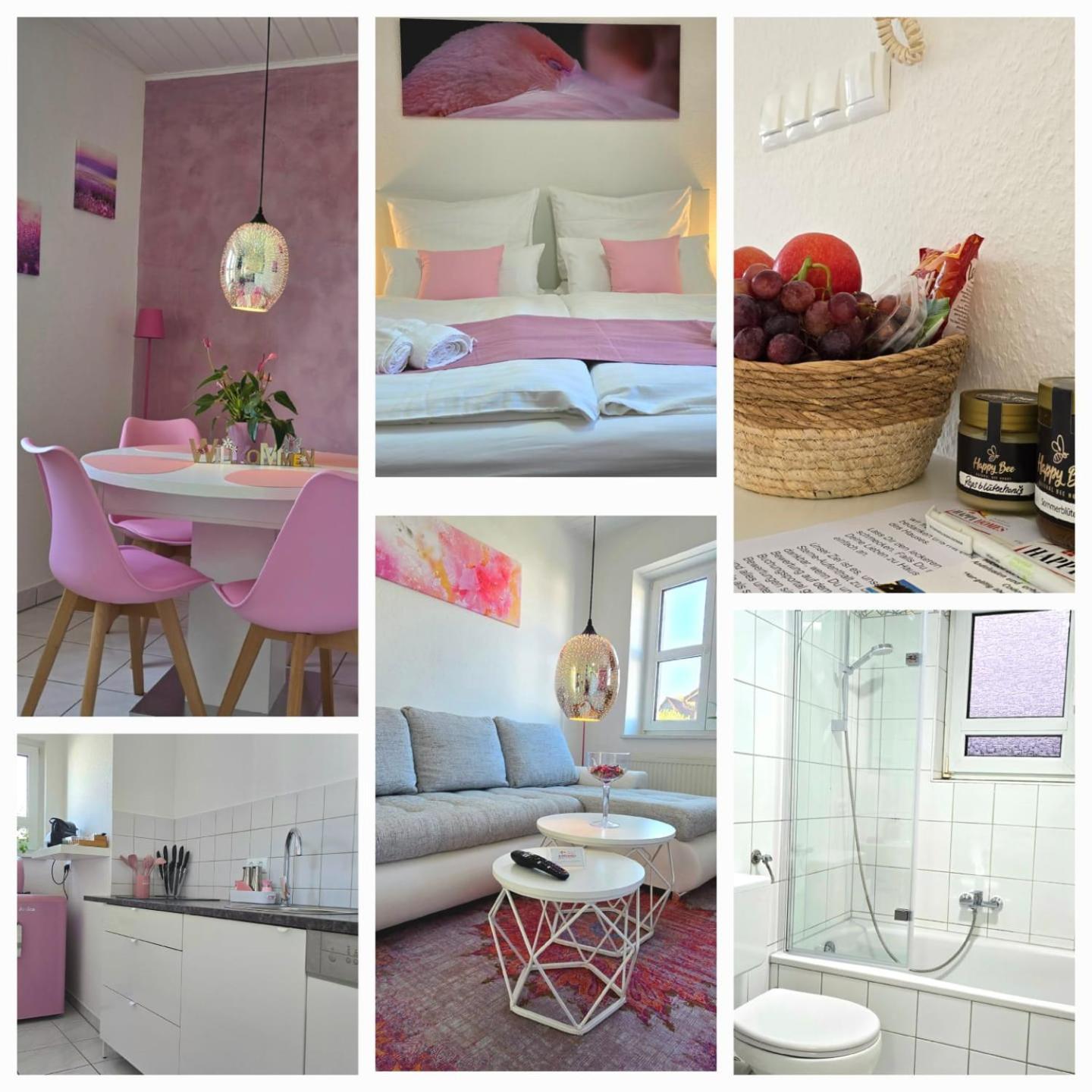 Happy Homes Pink - Up To 5 - Kueche - W-Lan - Netflix - Honig - Badewanne Nidda Εξωτερικό φωτογραφία
